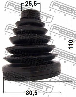 Купить запчасть FEBEST - 1015-J300T Пыльник ШРУСа внутренний 80.5X110X25.5 CHEVROLET CRUZE (J300) 2009- 1015-J300T