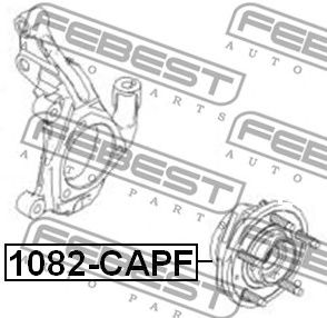 Купить запчасть FEBEST - 1082-CAPF Ступица в сборе передняя CHEVROLET CAPTIVA (C100) 2007- 1082-CAPF