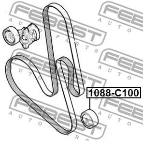 Купить запчасть FEBEST - 1088-C100 Ролик обводной руч ремня CHEVROLET LACETTI 2.0D 1088-C100