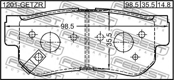 Купить запчасть FEBEST - 1201-GETZR Колодки задние HYUNDAI TUCSON 2004-2010 1201-GETZR