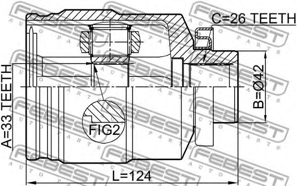 Купить запчасть FEBEST - 1211-TUC27RH ШРУС 1211-TUC27RH