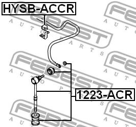 Купить запчасть FEBEST - 1223-ACR Тяга стабилизатора задняя HYUNDAI ACCENT/VERNA 1999-2013 1223-ACR