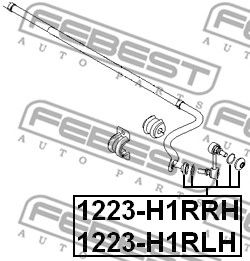 Купить запчасть FEBEST - 1223-H1RRH Тяга стабилизатора задн правая HYUNDAI SANTA FE 12-, 16-, KIA SORENTO 12- 1223-H1RRH