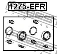Купить запчасть FEBEST - 1275-EFR Ремкомплект суппорта задн 1275-EFR