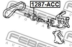 Купить запчасть FEBEST - 1287-ACC Ролик натяжной 1287-ACC