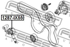 Купить запчасть FEBEST - 1287-IX55 Ролик натяжной HYUNDAI ix55 1287-IX55
