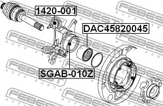 Купить запчасть FEBEST - 1420-001 Опора шаровая 1420-001