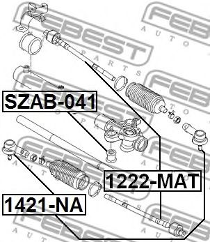 Купить запчасть FEBEST - 1421-NA Наконечник рулевой 1421-NA