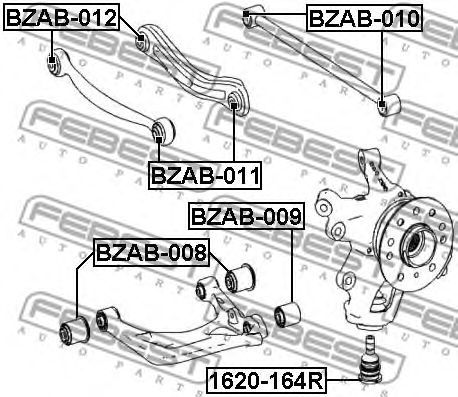 Купить запчасть FEBEST - 1620-164R Опора шаровая 1620-164R