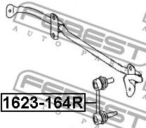 Купить запчасть FEBEST - 1623-164R Тяга стабилизатора 1623-164R