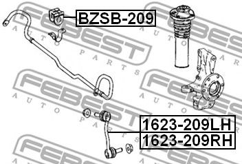 Купить запчасть FEBEST - 1623-209RH Тяга стабилизатора передн правая MERCEDES BENZ SPRINTER 906 2005-2013 1623-209RH