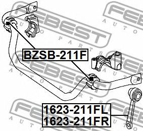 Купить запчасть FEBEST - 1623-211FR Тяга стабилизатора передн правая MERCEDES E-CLASS 211 4 MATIC 2002-2009 1623-211FR