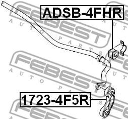 Купить запчасть FEBEST - 1723-4F5R Тяга стабилизатора 1723-4F5R
