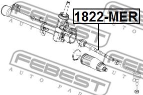 Купить запчасть FEBEST - 1822-MER Тяга рулевая 1822-MER