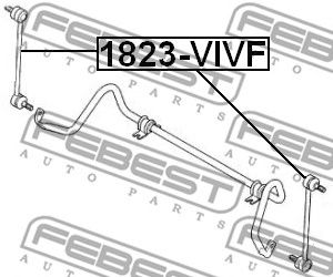 Купить запчасть FEBEST - 1823-VIVF Тяга стабилизатора OPEL VIVARO 2001-2014 1823-VIVF