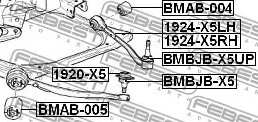 Купить запчасть FEBEST - 1920-X5 Опора шаровая 1920-X5