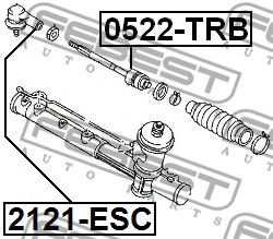 Купить запчасть FEBEST - 2121-ESC Наконечник рулевой MAZDA TRIBUTE EP 2000-2007 2121-ESC