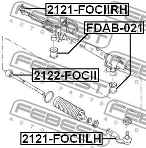 Купить запчасть FEBEST - 2121-FOCIIRH Наконечник рулевой 2121-FOCIIRH