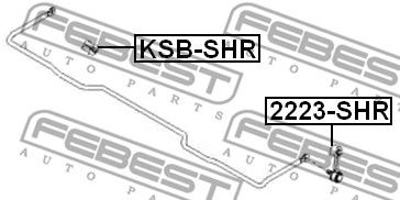 Купить запчасть FEBEST - 2223-SHR Тяга стабилизатора 2223-SHR