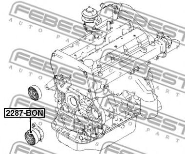 Купить запчасть FEBEST - 2287-BON Ролик натяжной KIA BONGO III 2287-BON