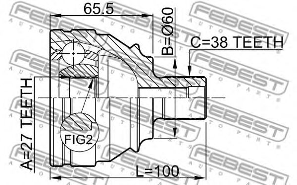Купить запчасть FEBEST - 2310-028 ШРУС 2310-028