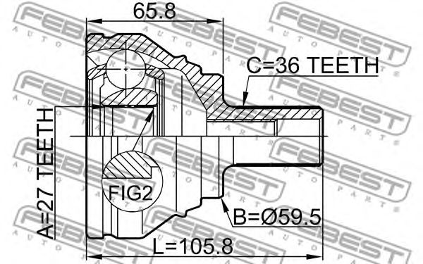Купить запчасть FEBEST - 2310-031 ШРУС 2310-031