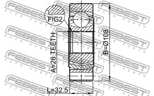 Купить запчасть FEBEST - 2311-B6 ШРУС 2311-B6