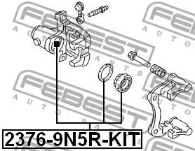 Купить запчасть FEBEST - 2376-9N5R-KIT Поршень суппорта 2376-9N5R-KIT