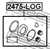 Купить запчасть FEBEST - 2475-LOG Ремкомплект передн суппорта 2475-LOG