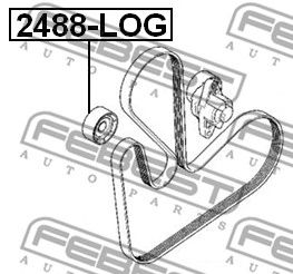 Купить запчасть FEBEST - 2488-LOG Ролик обводной RENAULT LOGAN 2005-2013 2488-LOG