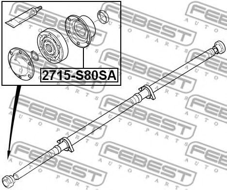Купить запчасть FEBEST - 2715-S80SA Пыльник ШРУСа карданного вала 2715-S80SA