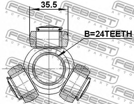 Купить запчасть FEBEST - 2716-C30 Трипоид ШРУСа 2716-C30