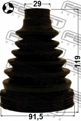 Купить запчасть FEBEST - 2915-FLIIFT Пыльник ШРУСа внутренний FORD KUGA 13-, LAND ROVER FREELANDER 2 2915-FLIIFT