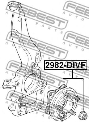 Купить запчасть FEBEST - 2982-DIVF Ступица в сборе передняя LAND ROVER DISCOVERY III 2005-2009 2982-DIVF