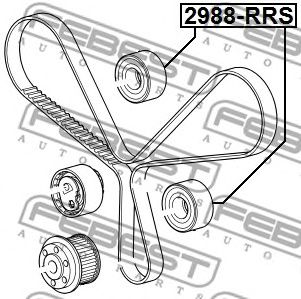 Купить запчасть FEBEST - 2988-RRS Ролик обводной 2988-RRS