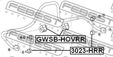 Купить запчасть FEBEST - 3023-HRR Тяга стабилизатора задняя GREAT WALL HOVER/SAFE F1 2005- 3023-HRR