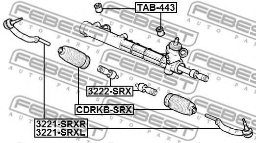 Купить запчасть FEBEST - 3221-SRXL Наконечник рулевой левый CADILLAC (SRX 2003-2010) 3221-SRXL