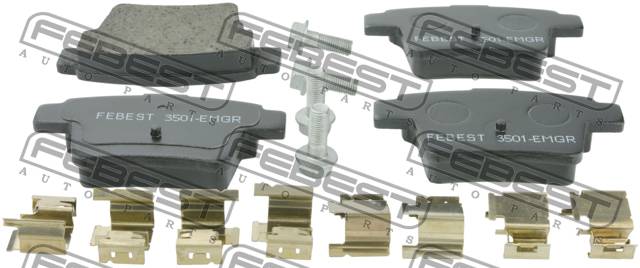 Купить запчасть FEBEST - 3501-EMGR Колодки задние GEELY EMGRAND X7 2014- 3501-EMGR