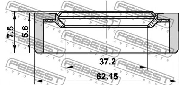 Купить FEBEST - 95BDY39620608X Сальник привода MAZDA 6 GG 2002-2008/37.2*62.15*5.6*7.5 ММ