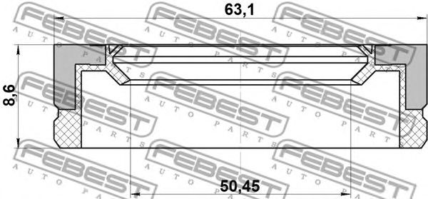 Купить запчасть Febest - 95BFY52630909X Сальник ступицы колеса перед прав/лев MAZDA DEMIO DW3/DW5 1996-2002/52*63*8.6 ММ