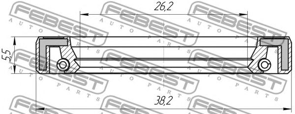 Купить запчасть Febest - 95FAY28380606X Сальник рулевой рейки HONDA CR-V RE3/RE4 2007-2012/28*38*5.5 ММ