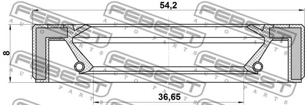 Купить запчасть FEBEST - 95GAY-38540808X Сальник привода SUZUKI SX4 95GAY-38540808X