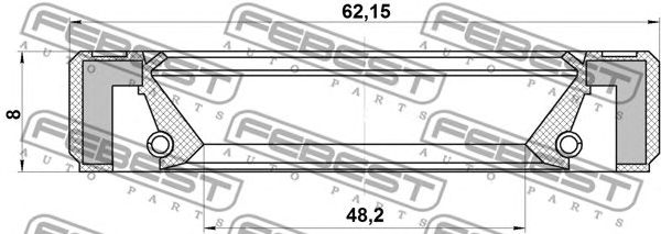 Купить запчасть FEBEST - 95GBY-50620808L Сальник привода (50X62X8) 95GBY-50620808L