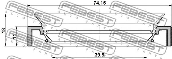 Купить запчасть Febest - 95HAY41741118C Сальник привода TOYOTA LAND CRUISER PRADO GRJ12#/KDJ12#/RZJ12#/TRJ12#/VZJ12# 2002.09-2009.08 [JP]/41*74*11*18 ММ
