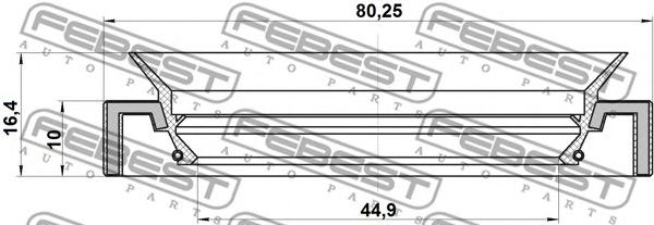 Купить запчасть Febest - 95HAY46801016C Сальник привода TOYOTA LAND CRUISER PRADO GRJ12#/KDJ12#/RZJ12#/TRJ12#/VZJ12# 2002.09-2009.08 [JP]/46*80*10*16.4 ММ