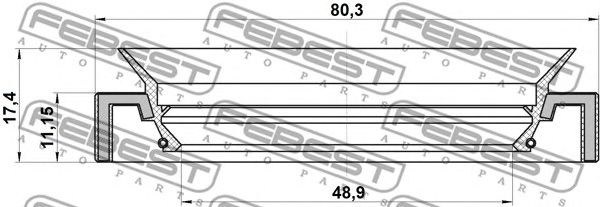 Купить запчасть Febest - 95HAY50801117L Сальник привода TOYOTA RAV4 ACA3#/ALA3#/GSA33/ZSA3# 2005.11-2012.12 [GR]/50*80*11.2*17.4 ММ