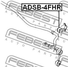 Купить запчасть FEBEST - ADSB-4FHR Втулка стабилизатора задняя AUDI A6 ALLROAD 06-11, A6 AVANT 05-11, A8 (4E) ADSB-4FHR