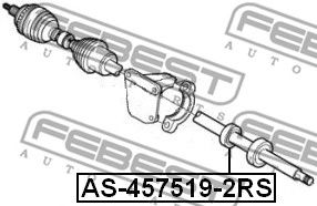Купить запчасть FEBEST - AS-457519-2RS Подшипник привода колеса VOLVO S80 II 2007- AS-457519-2RS
