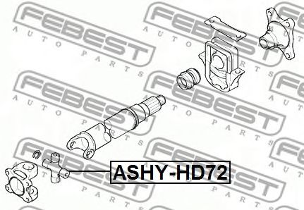 Купить запчасть FEBEST - ASHY-HD72 Крестовина карданного вала 35x106.5 ASHY-HD72