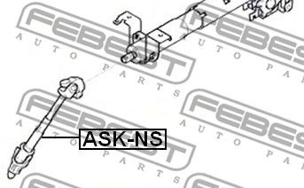 Купить запчасть FEBEST - ASK-NS Вар караданный рулевой нижний HYUNDAI TUCSON 2004-2010 ASK-NS